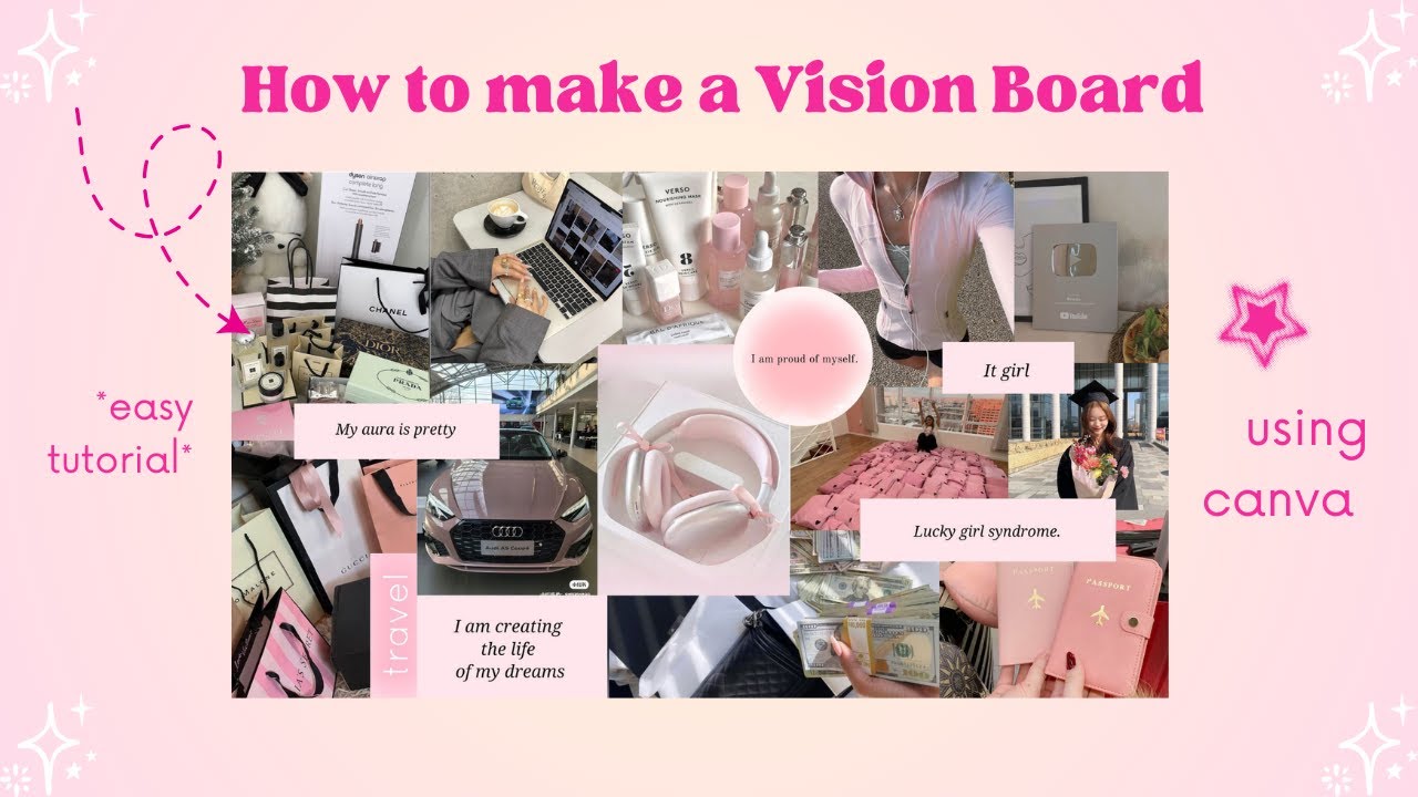 The EASIEST Way to Make a Vision Board 🎀🩷| For Tablet and phone 🌸🌷2026