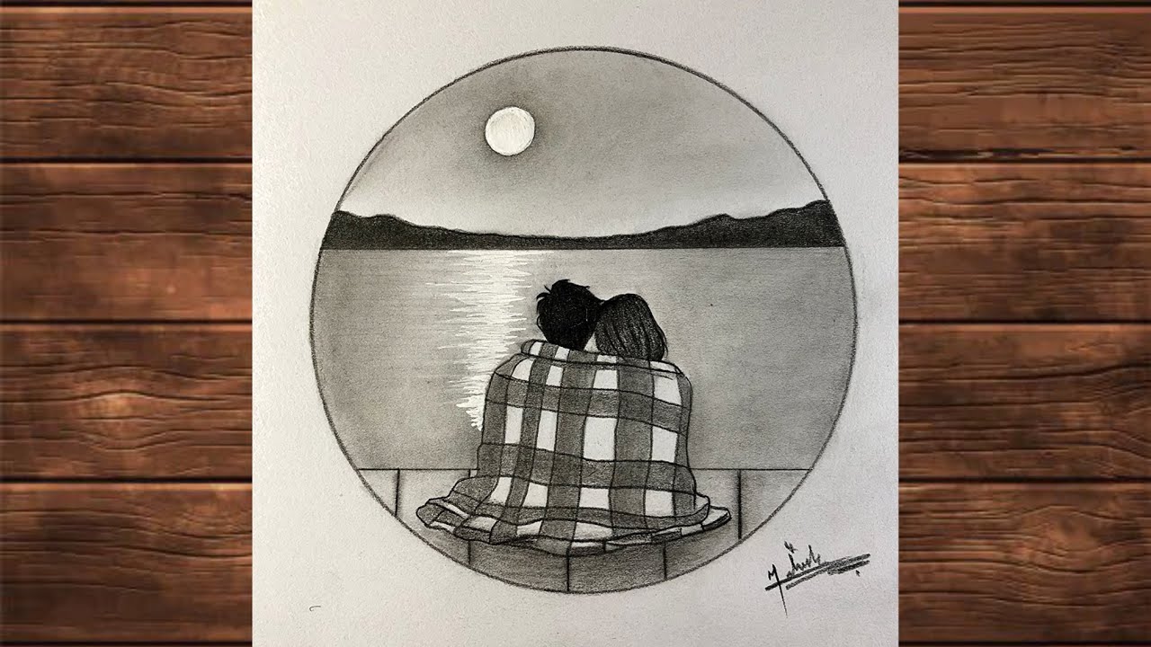 How to draw a cute couple - Pencil Sketch | Couple drawing tutorial | Drawing easy | Drawing