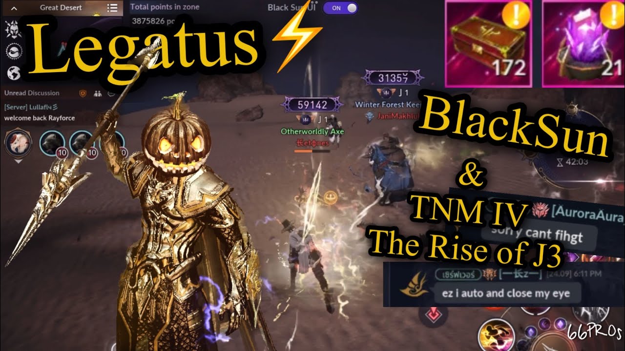 Black Desert Mobile Just another day of ⚡️Legatus⚡️, BlackSun and TNM IV, The Rise of J3, GG 😁⚡️
