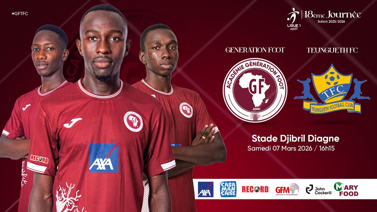 Suivez le match GENERATION FOOT vs TEUNGUETH FC 18&egrave;me journ&eacute;e Ligue 1