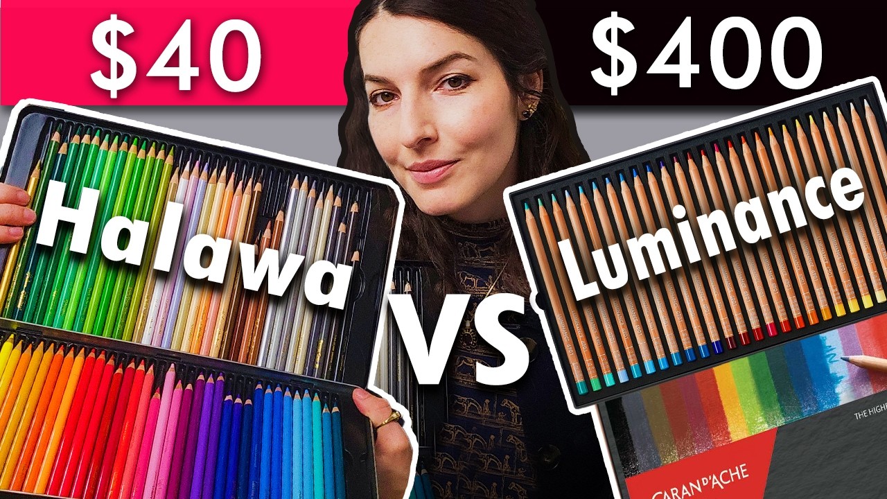Budget Pencils VS Prismacolor, Polychromos & Luminance: Ohuhu Halawa Review & Test! 🔥🎨