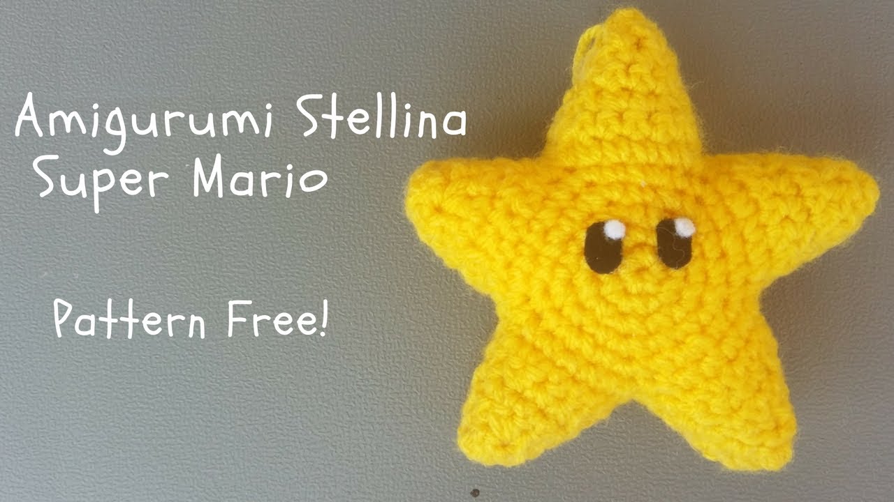 AMIGURUMI STELLA DI SUPER MARIO! TUTORIAL FACILE! pattern free in infobox