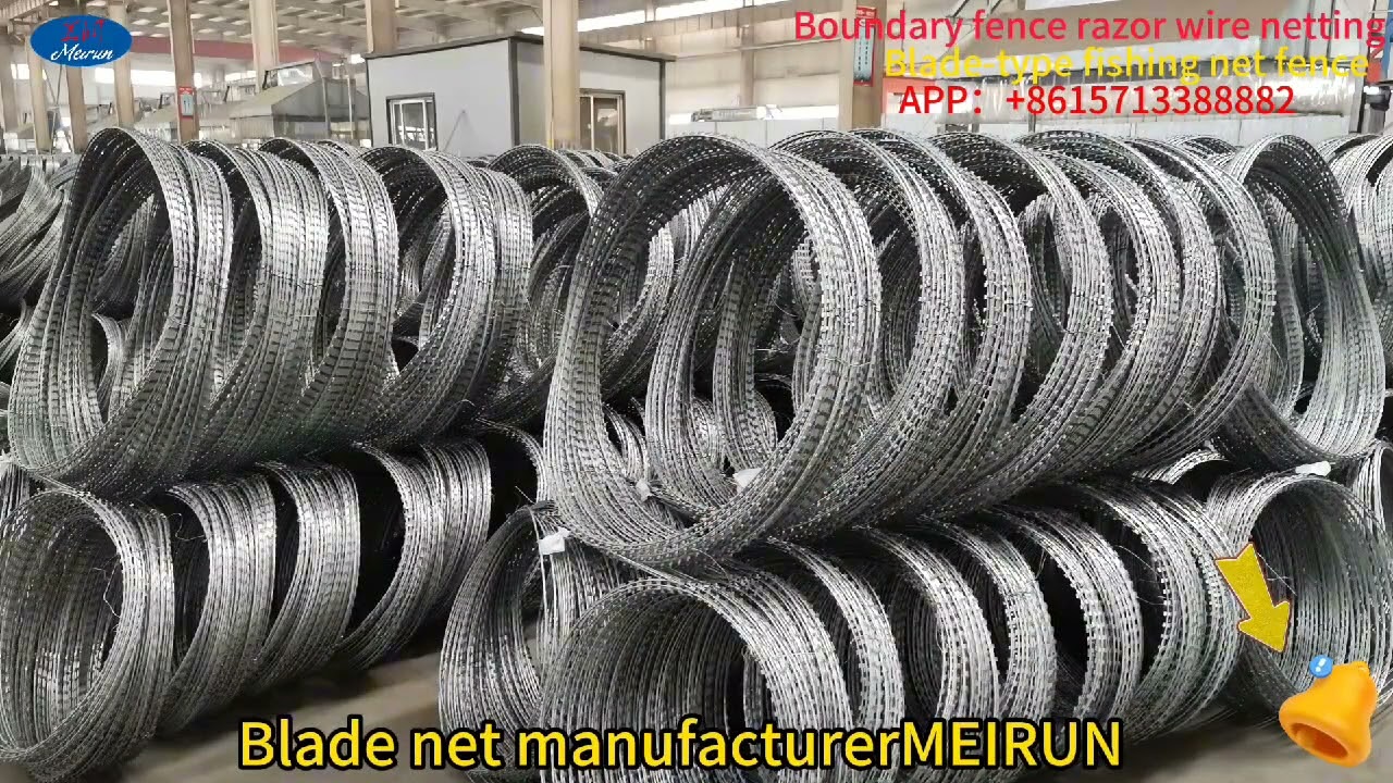 Safety Barrier Ribbon Egoza Sprial Barbed Tape Wire Fence Screen Clipped Blade Concertina Coil