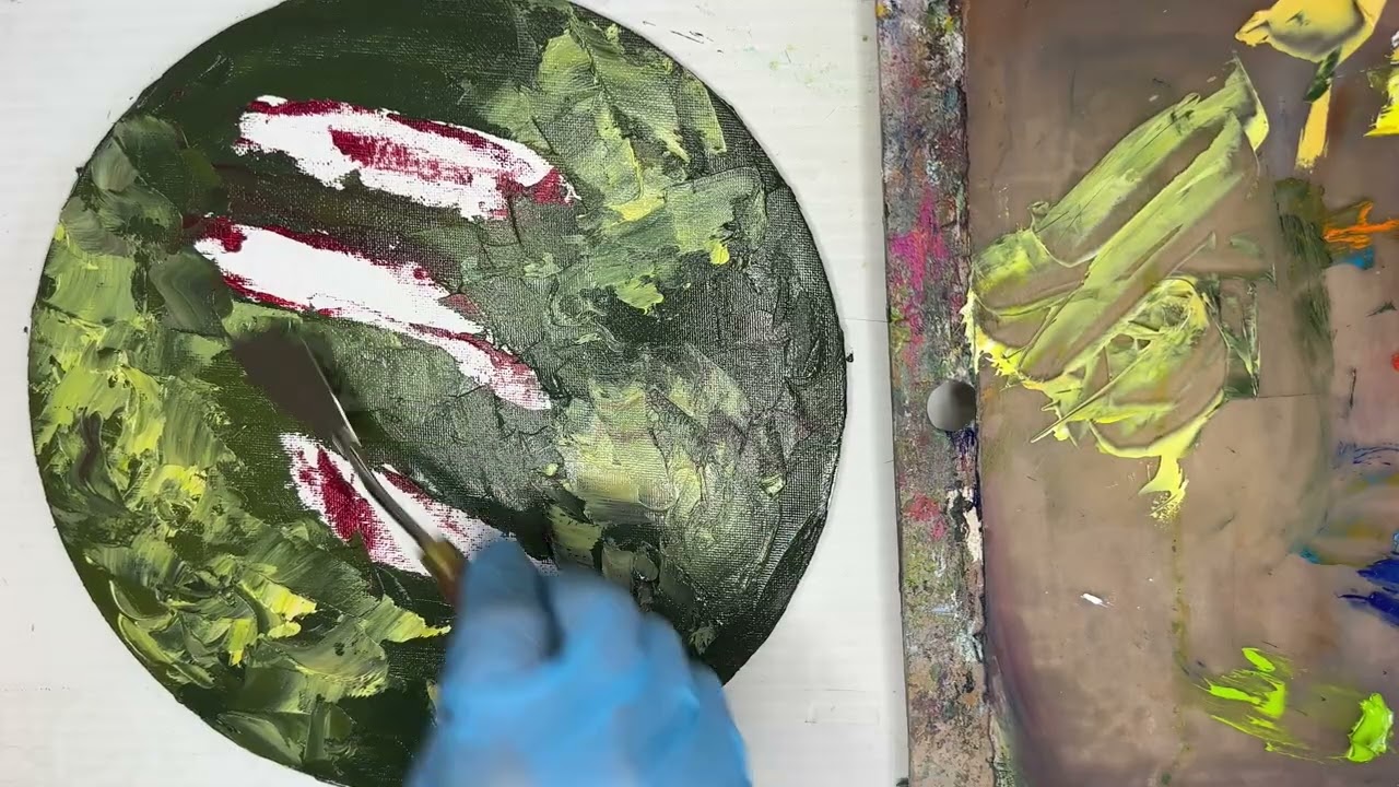 Рисование карпов кои мастихином #маслянаяживопись #мастихин #художественнаямастерская #видеоурок ...