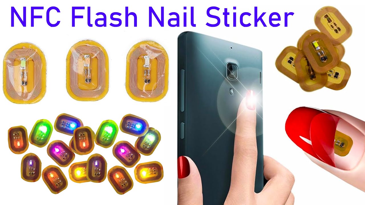 NFC Flash Nail Sticker LED