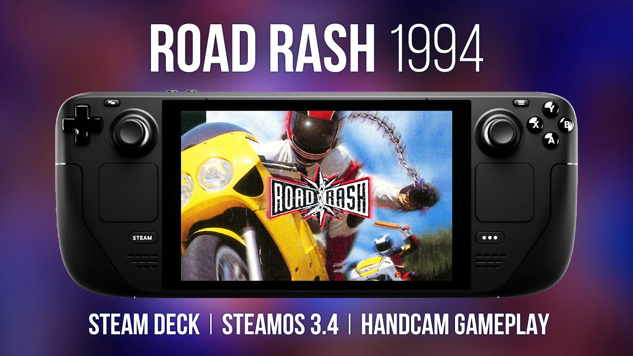 Road Rash (1994-1995 PC) on Steam Deck  I  SteamOS 3.4  I  4K 60FPS Handcam Gameplay (Retro Game)