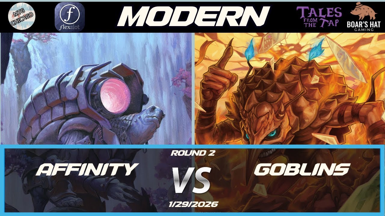 Affinity против гоблинов [MTG Modern, раунд 2]