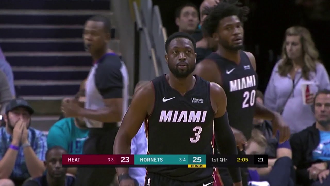 Dwyane Wade&Bam Adebayo Bam Bam Reverse Alley-oop Dunk vs. Hornets [30.10.18.]