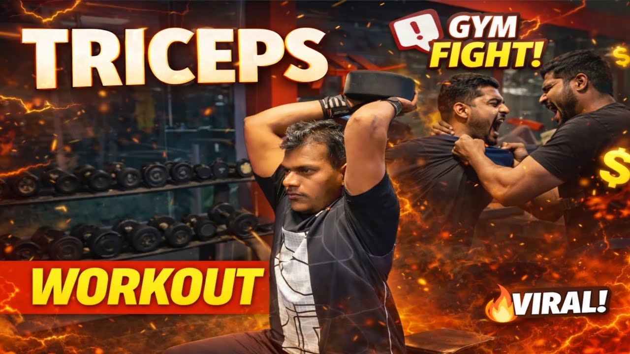 Gym Mein Tagdi Ladai 😱 | Triceps Workout Ho Gaya 🔥War! #viral #ytshorts MR.ShivrajDay 💪