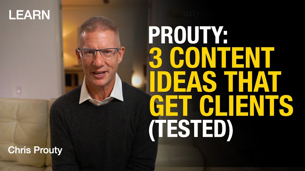 How To Use CONTENT To Get Clients From Facebook (3 Ideas) by Chris Prouty