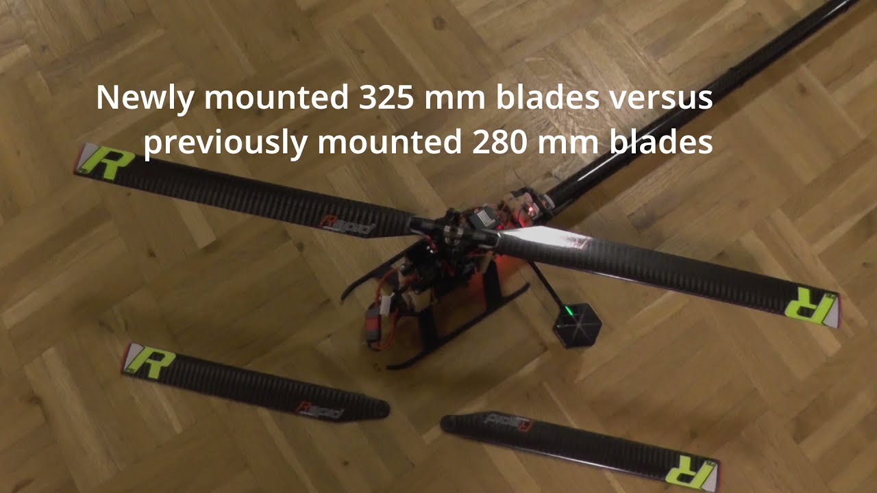 Large variable pitch bicopter - final test