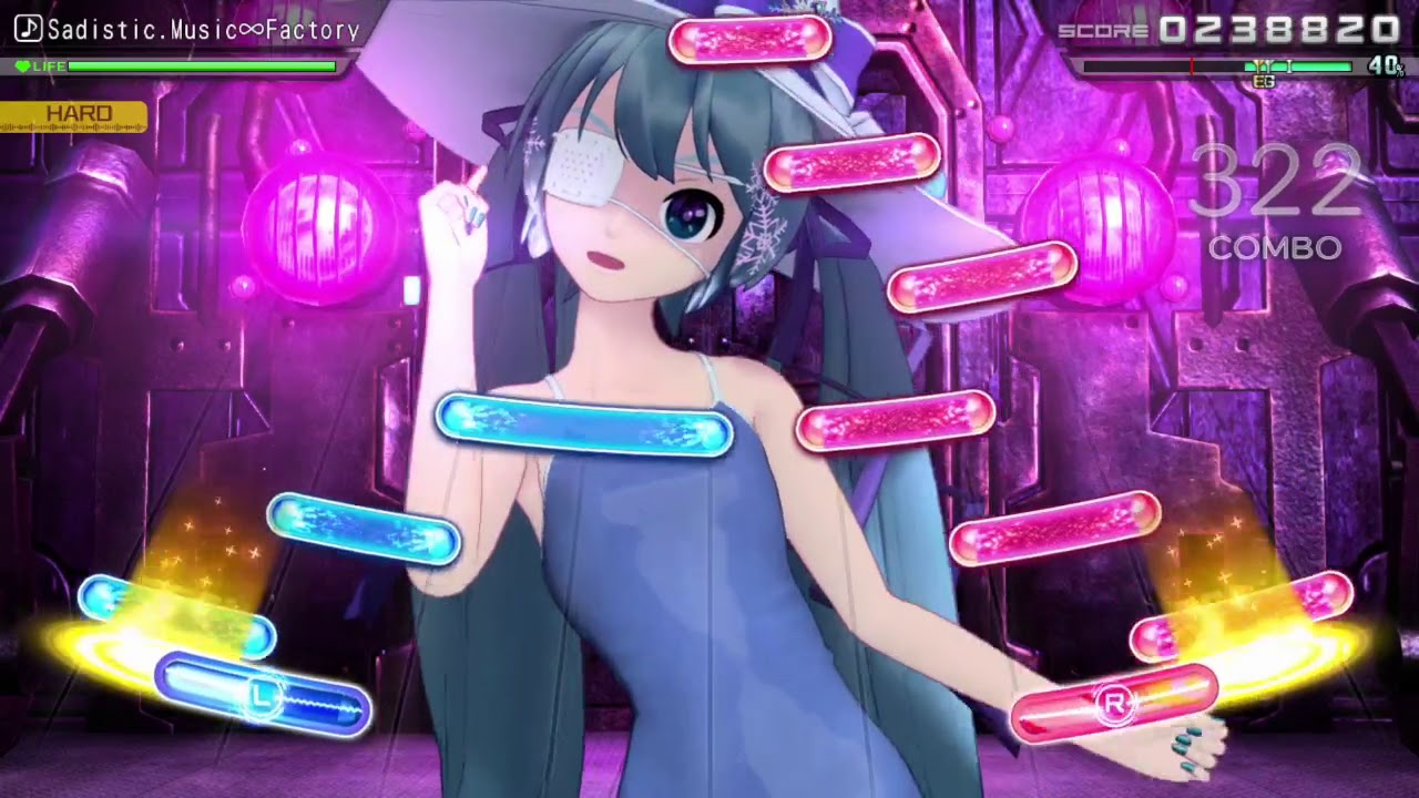 [Project DIVA MegaMix] Sadistic.Music∞Factory Mix Mode Hard Excellent 91.19%  (Former #1)