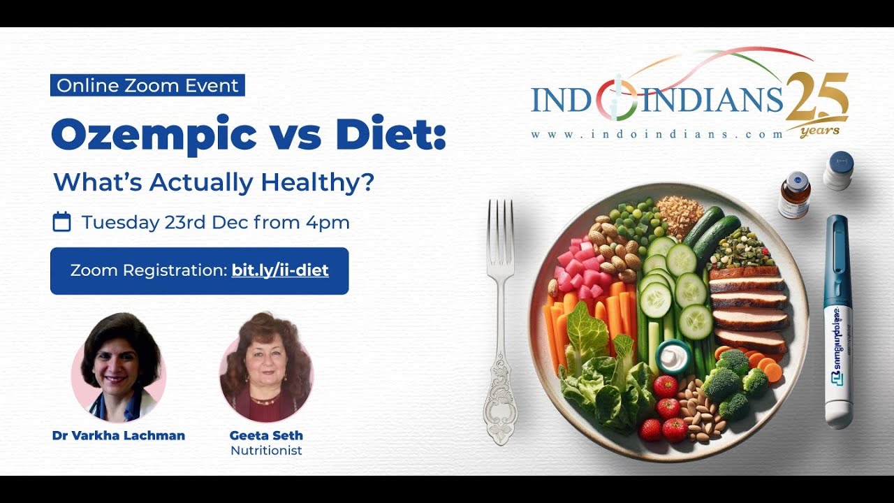 Indoindians Zoom Event: Ozempic vs Diet - What’s Actually Healthy?
