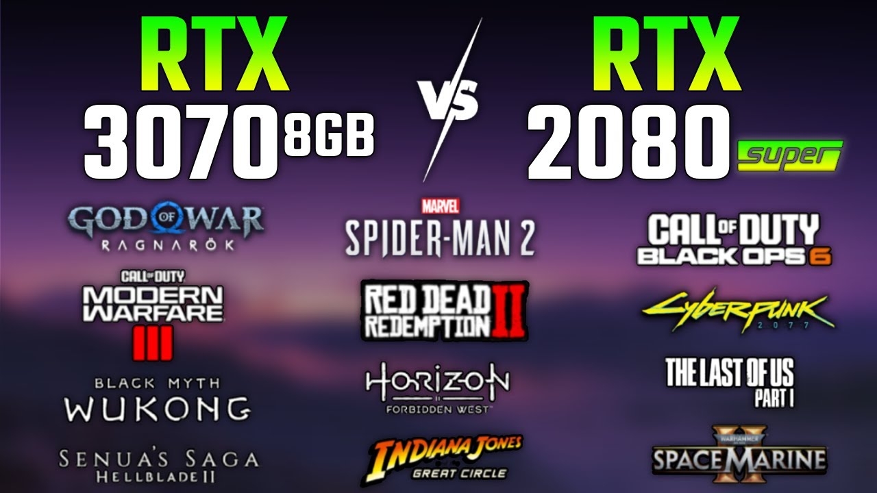RTX 3070 vs RTX 2080 SUPER in 2025 | Test in 12 Games | 1080p