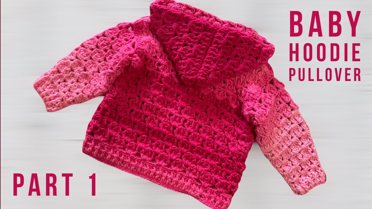Crochet kids pullover with hoodie (3 to 4 years old) | Crochet cardigan | hoodie sweater Part 1