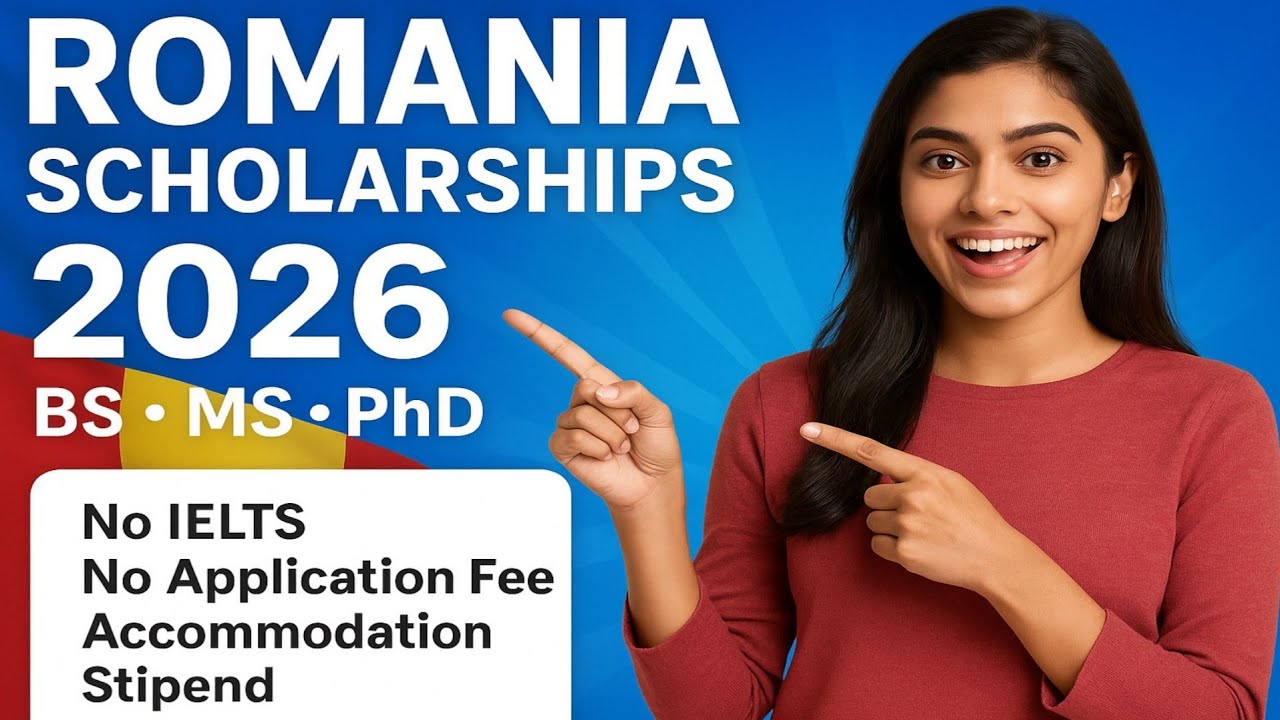 Romania Scholarships 2026 | BS, MS & PhD | No IELTS | No Application Fee