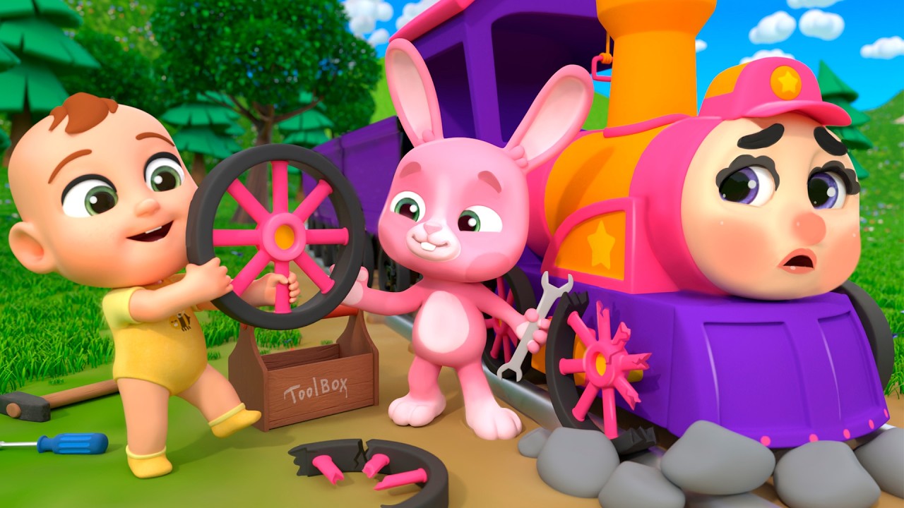 Click Clack Train with Cute Animals - Baby songs - Nursery Rhymes & Kids Songs