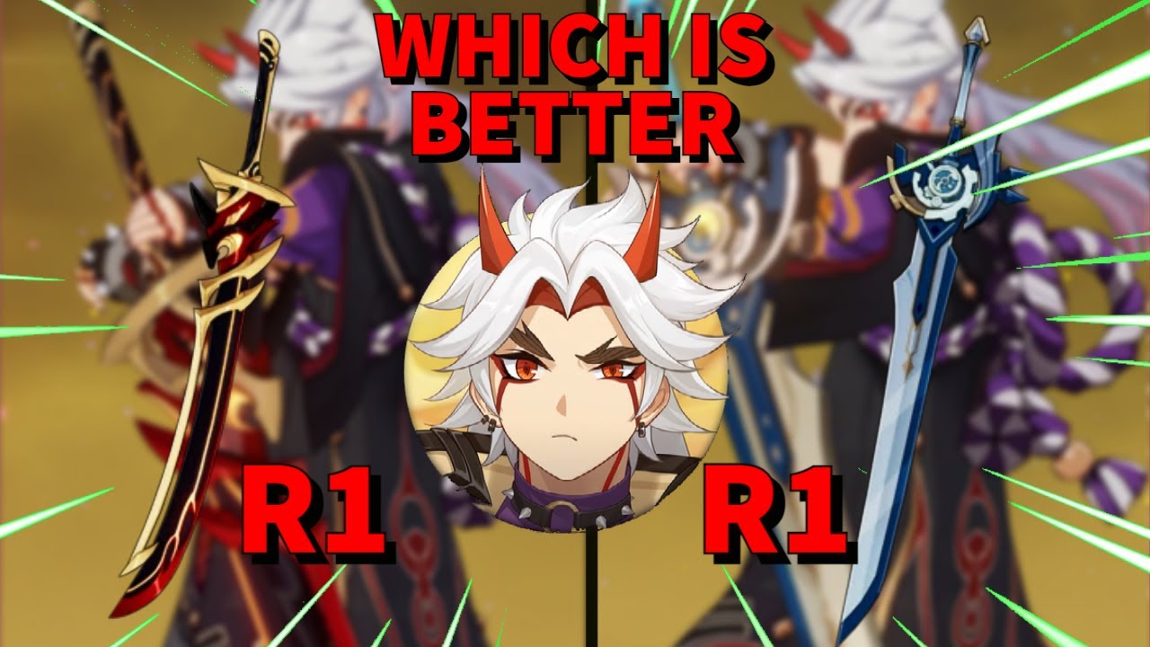 Itto Weapon Comparison:R1 Red Horn Stonthresher VS R1 Whiteblind