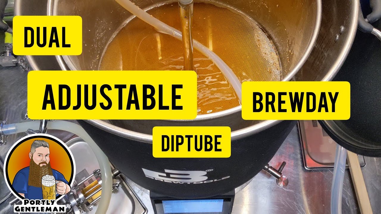 Brewtools Brewing System 15.5 gallon 58.7 L Brew day with dual adjustable dip tubes