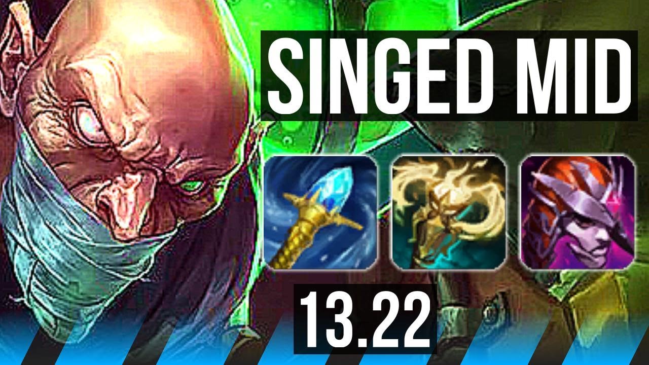 SINGED vs HEIMERDINGER (MID) | Rank 7 Singed, 7/2/11, 400+ games, Dominating | KR Master | 13.22