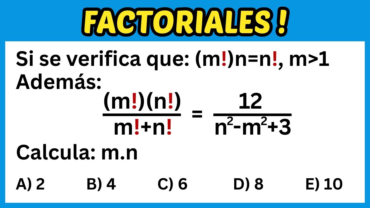 Problema con FACTORIALES❗ Nivel Examen de Admisión | Álgebra