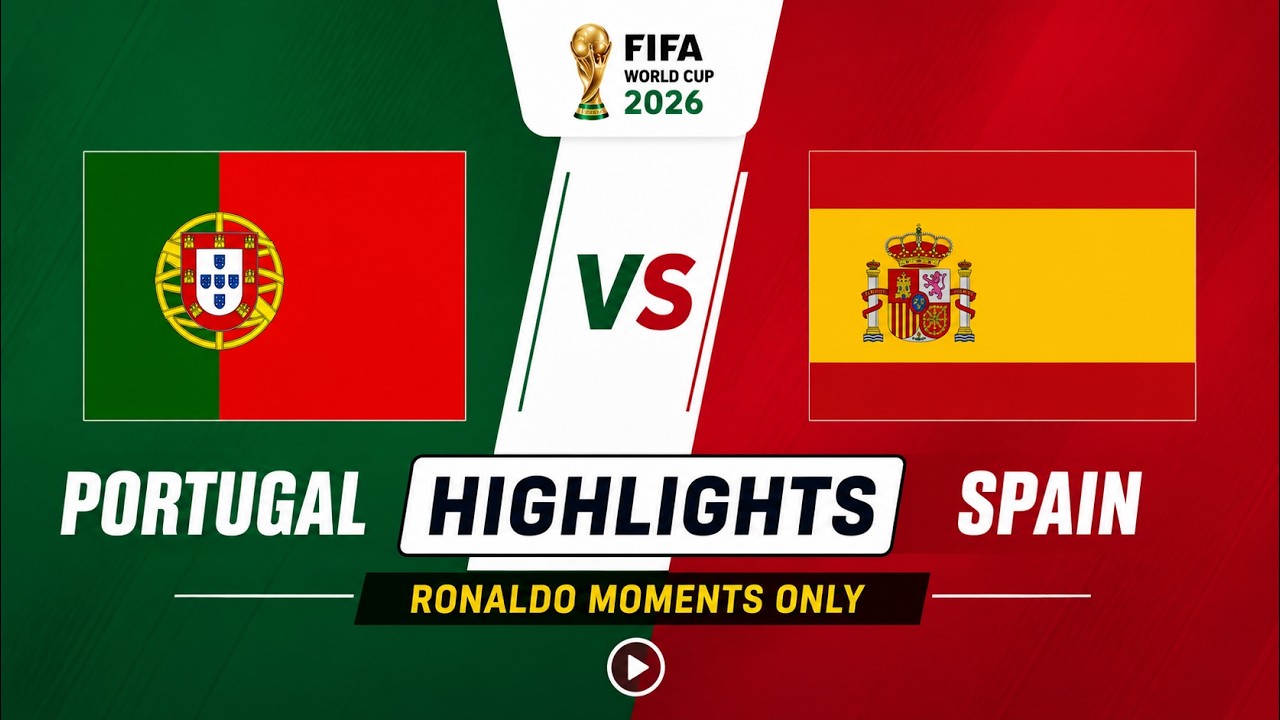 🇵🇹 Portugal vs Spain 🇪🇸 | FIFA World Cup 2026 Highlights | Ronaldo Moments Only