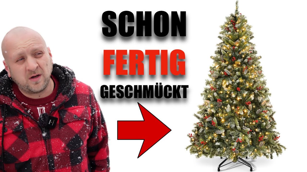 Dieser künstliche Tannenbaum ist der Hammer! 🎄 Geschmückt, beleuchtet Aktuell 63,-€