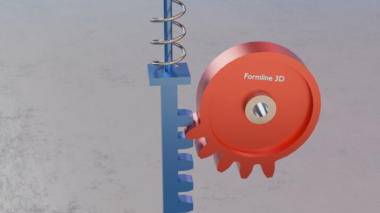 #081 Mutilated Gear & Rack-Rod &ndash; 507 Mechanical Movements 3D Animation