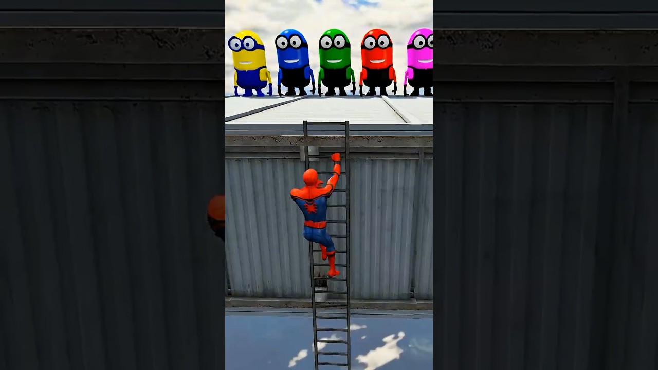 GTA 5 Epic Spiderman Stunt and Ragdolls (Insane Moments) #shorts