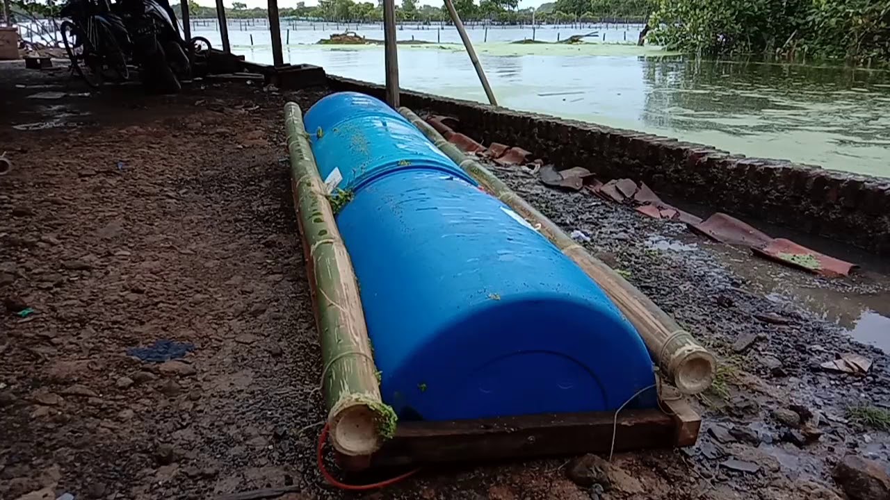 perahu plastik dari drum bekas 5 jam jadi.....