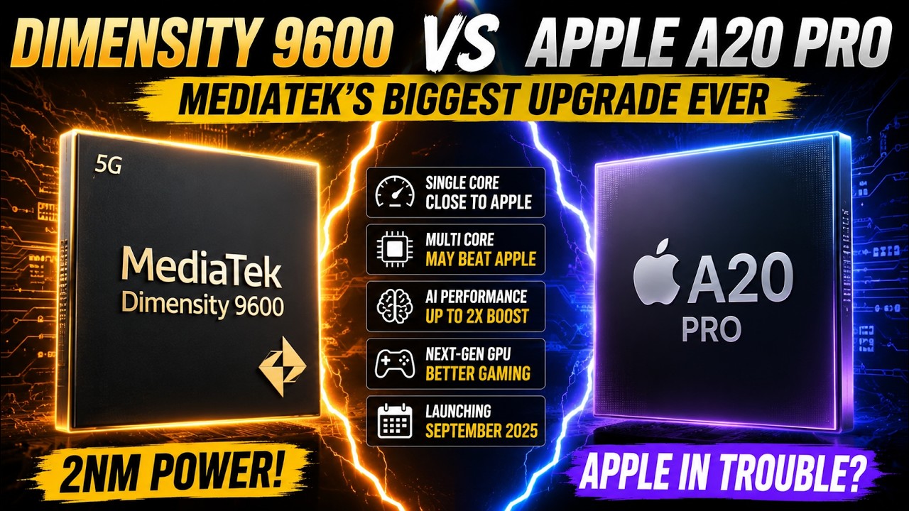 Dimensity 9600 kontra Apple A20 Pro &mdash; największa aktualizacja MediaTeka w historii