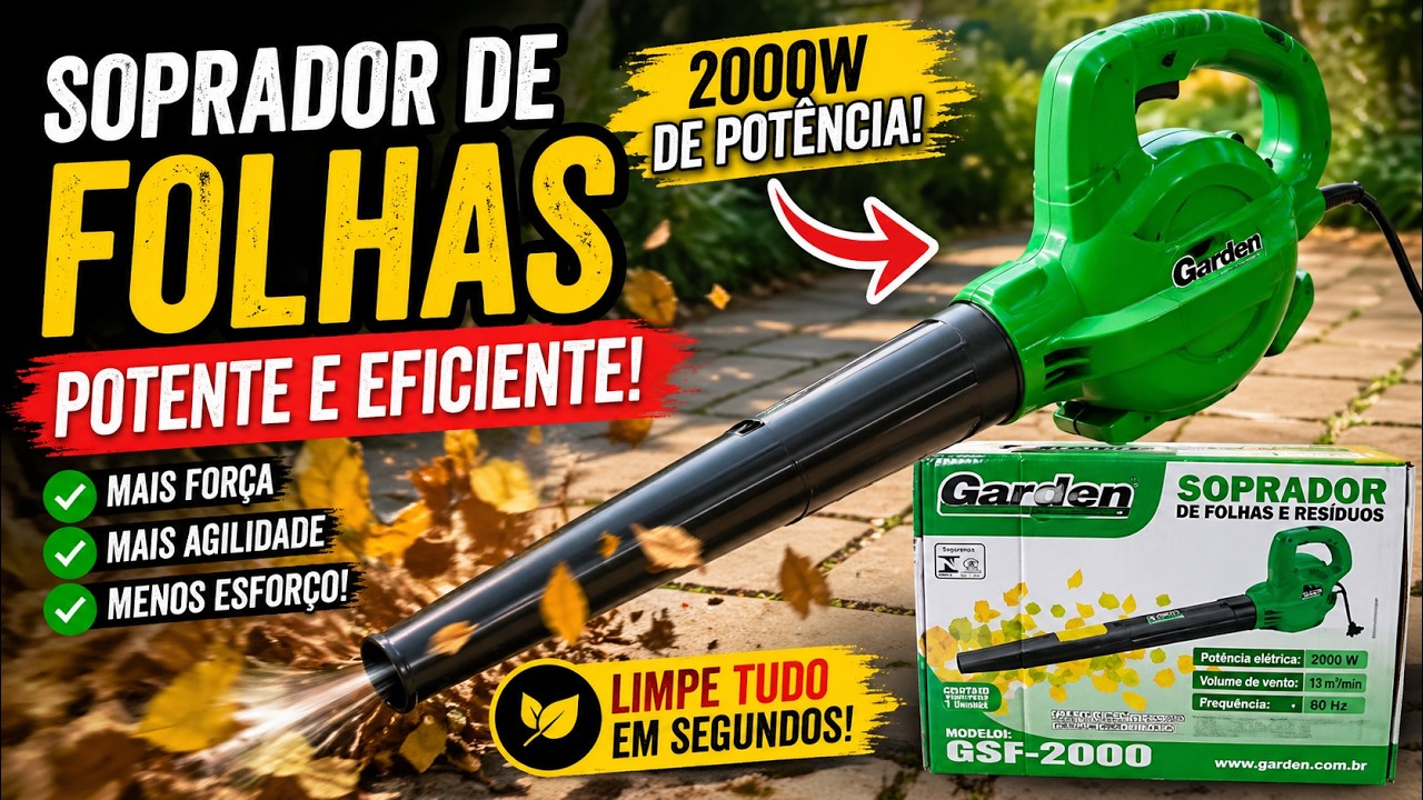 SOPRADOR DE FOLHAS ELÉTRICO GARTHEN GFS-2000 -  SERÁ QUE PRESTA?
