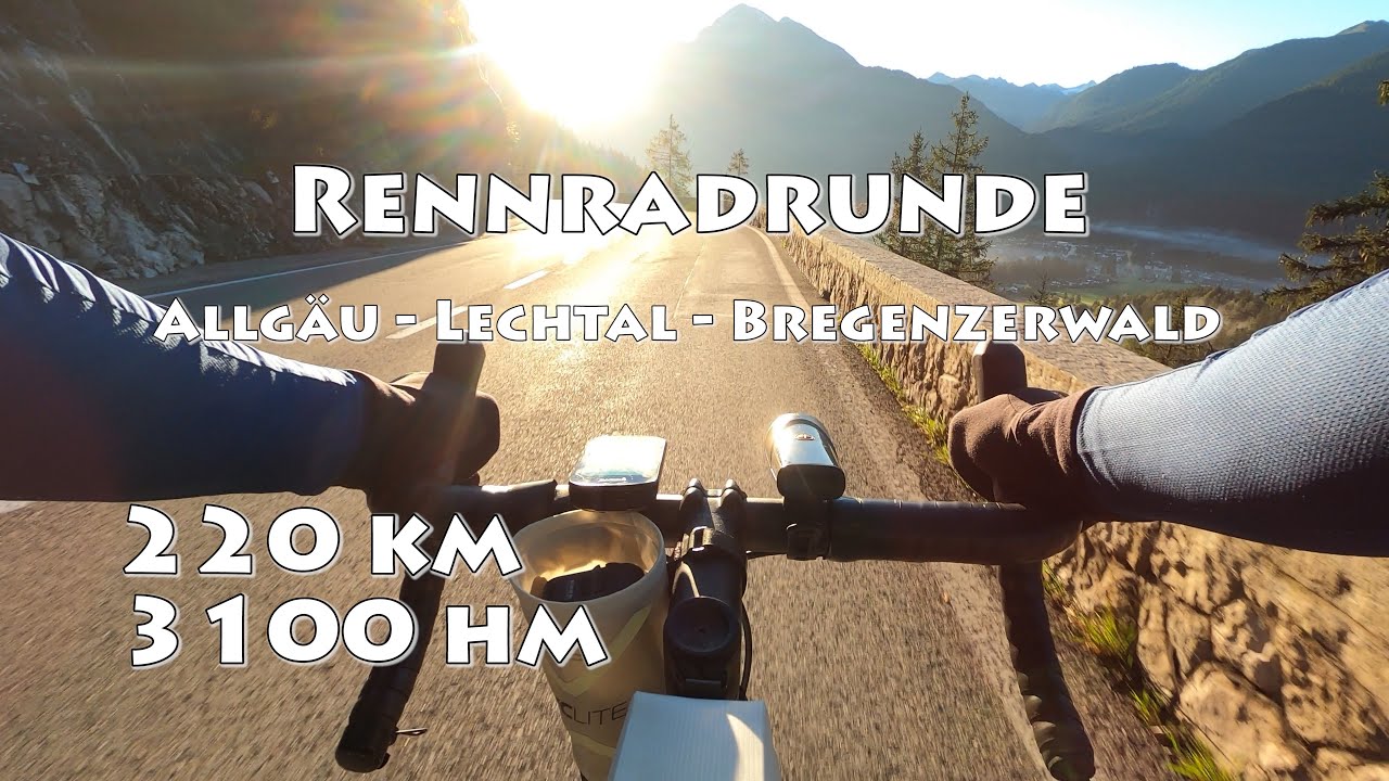 Rennradrunde Allgäu, Lechtal, Bregenzerwald - 221 km, 3170 hm