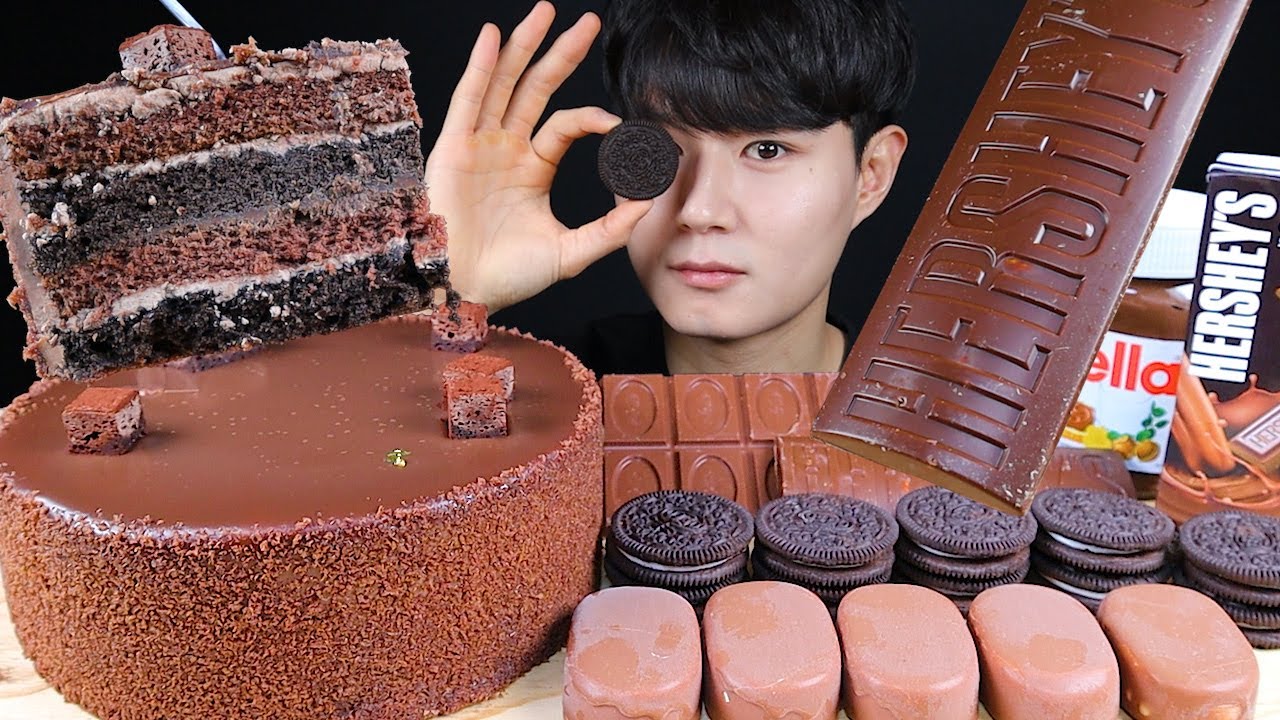 초코케이크 초콜릿 디저트 먹방ASMR MUKBANG CHOCOLATE CAKE & CHOCOLATE ICE CREAM DESSERT チョコレートケーキデザートeating sounds