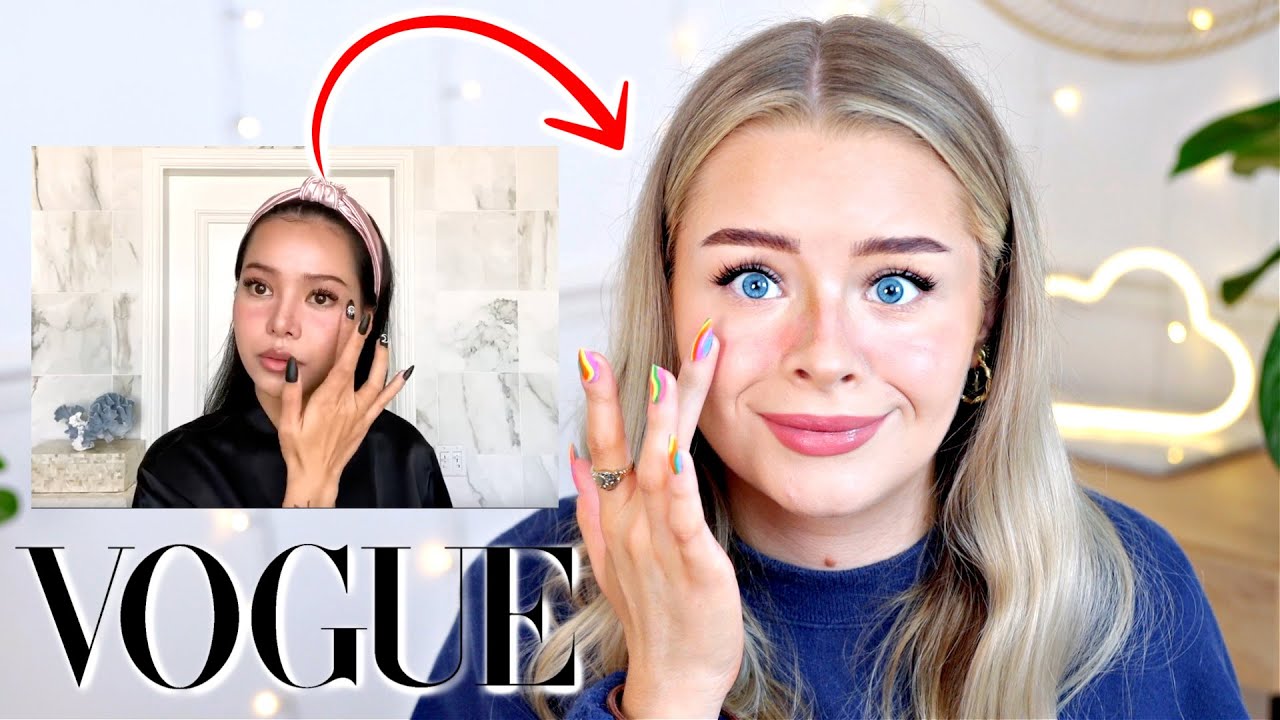 I FOLLOWED BELLA POARCH'S VOGUE MAKEUP ROUTINE!
