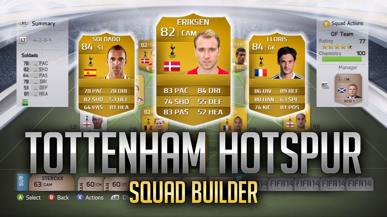 FIFA 14 | Ultimate Team | Tottenham Hotspur Squad Builder |