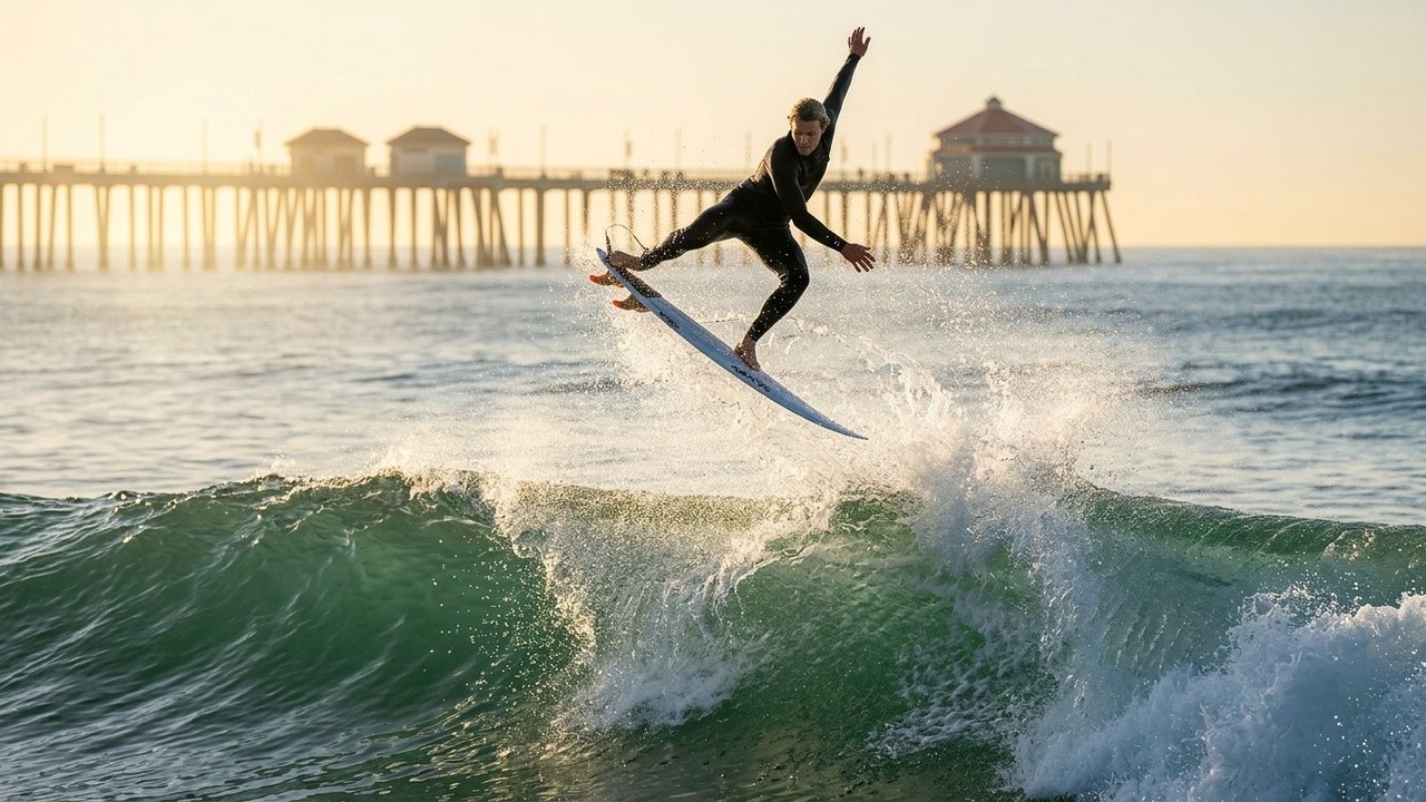 Fun Morning Before The Swell Hits at The Huntington Beach Pier! (January 29th 2026)