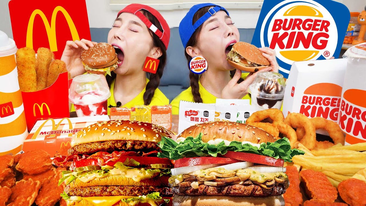 [Mukbang ASMR] McDonald's VS Burger King ⚡ Big Mac Whopper McNugget CheeseStick Eatingshow Ssoyoung
