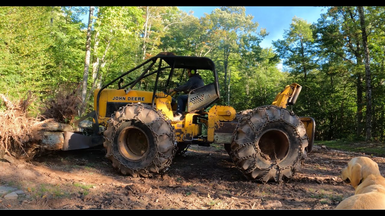 Running a log skidder
