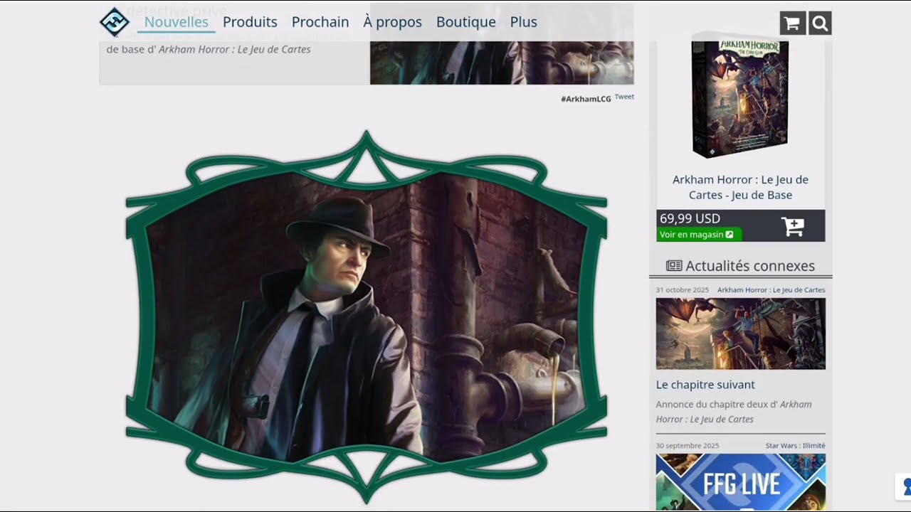 News ffg : Joe Diamond le chercheur de la nouvelle BdB Horreur à Arkham jce 