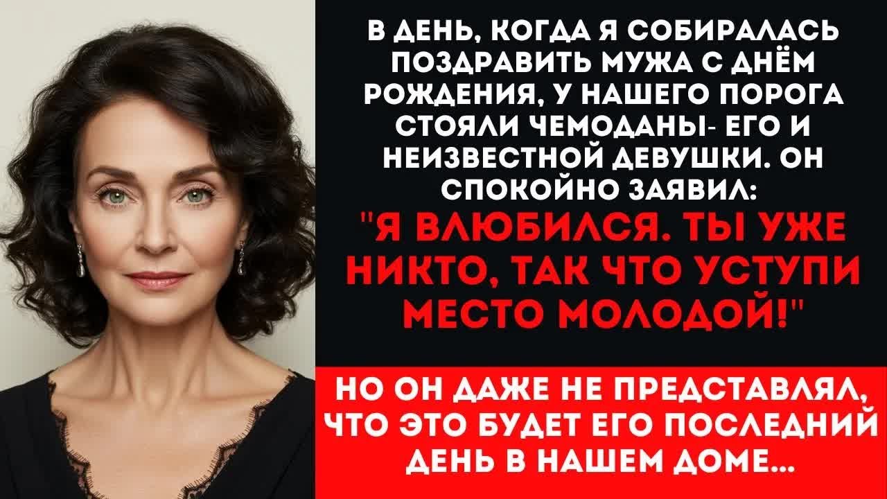 ＂Я влюбился, ты уже никтто, так что уступи место молодой!＂- спокойно заявил мой муж...