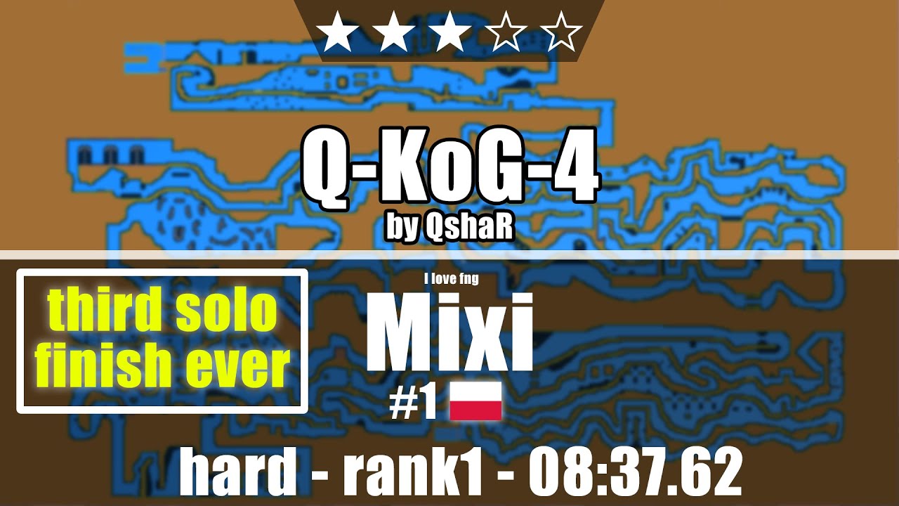 Mixi - rank1 | Q-KoG-4 by QshaR | 08:37.62 | HARD ★★★✩✩ | DDraceNetwork (KoG)