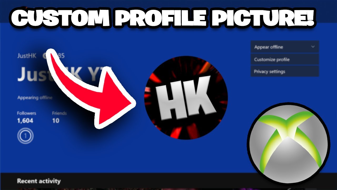 How To Get A CUSTOM PROFILE PICTURE On Xbox One! (No Phone/PC Required!)