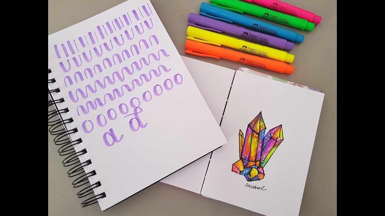 Alfabeto com Caneta Marca Texto