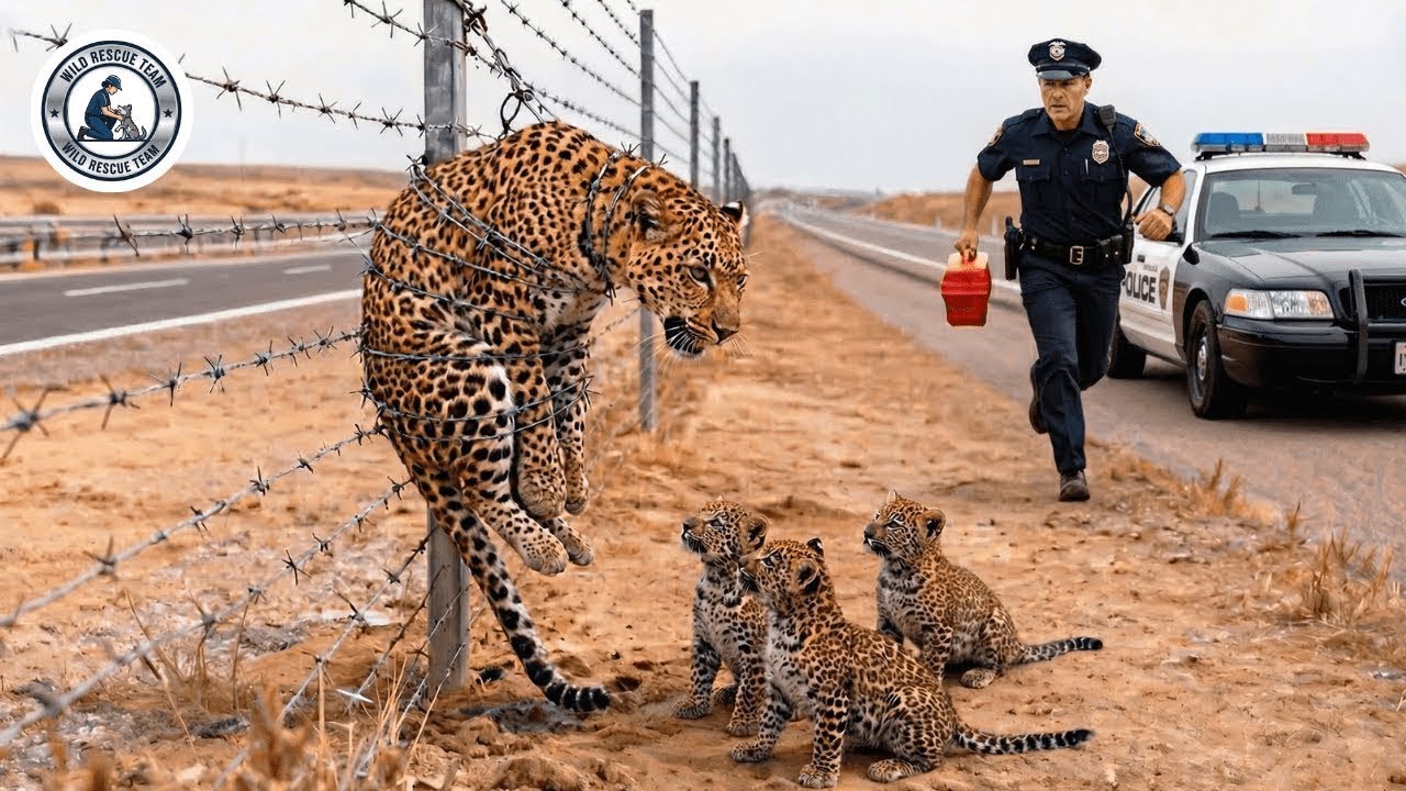 Animal Rescue | A Brave Police Officer Saves a Leopard Family Against All Odds