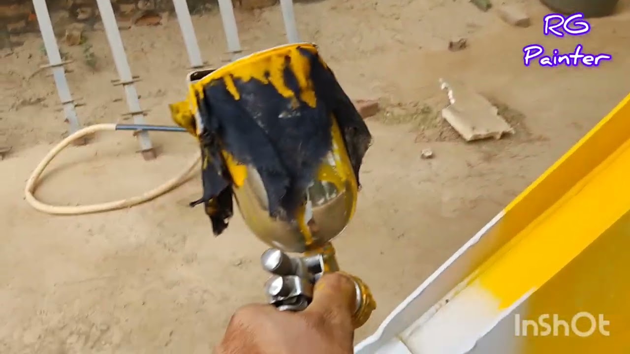 JCB Paint Color Working |जे सी बी को पेंट रंग किया #trendingvideo #youtube