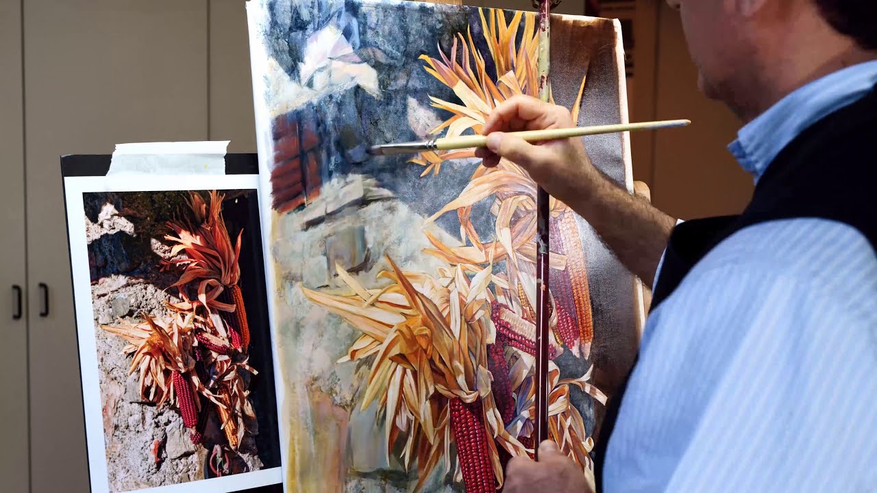 GRANTURCO - Making of / olio su tela cm 65X45 - Still life by Riccardo Bozzi.