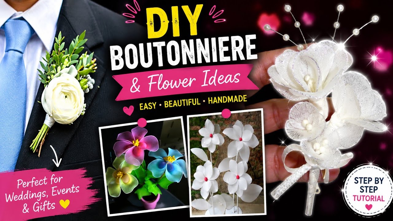How to make a boutonniere | wedding flower | 👰🌼🤵