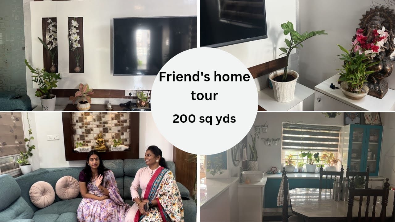 My friend's home tour#stylishinteriors#episode-1 #200sq yds#trendy#100%vasthu#subscribe