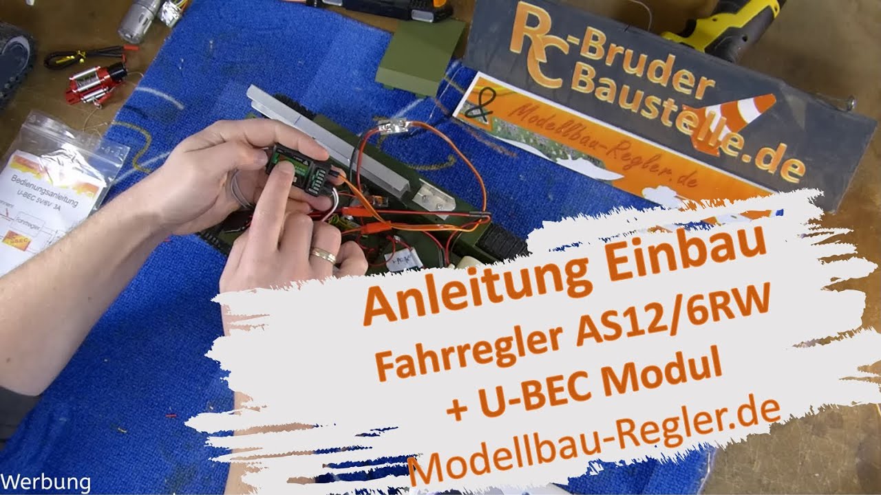 Anleitung Tutorial AS12/6RW Fahrregler + UBEC Modellbau-Regler.de Einbau Anleitung